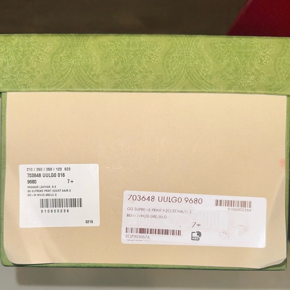 GUCCI MEN'S SCREENER SNEAKER WITH WEB 7.5 NIB - Picture 9 of 16